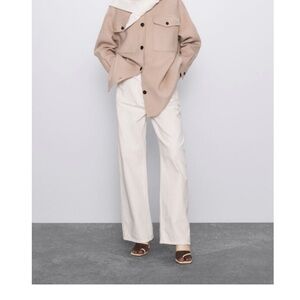 Zara Oversized Cream Wool Jacket